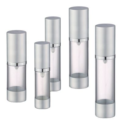 अच्छा दाम पीपी कॉलर 15ml 20ml 30ml 40ml 50ml एयरलेस बोतल सिलेंडर आकार पंप स्प्रेयर के साथ ऑनलाइन